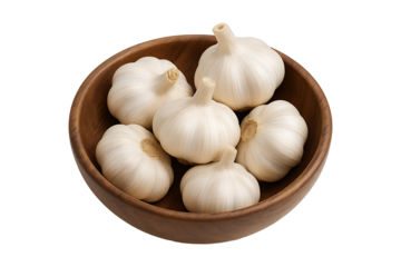 Fresh Garlic Heads Rustic Kitchen Ingredient Isolated on a Transparent Background