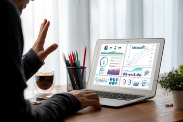 Business data dashboard provide modish business intelligence analytic for marketing strategy planning