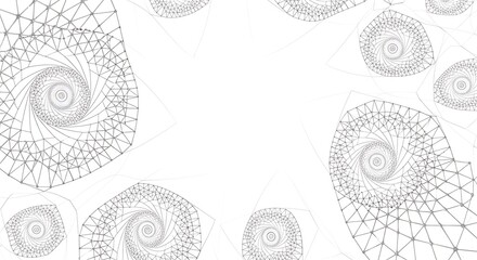 Abstract organic patterns of black ink splatters and lines on a white background