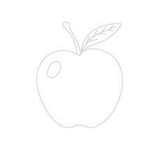 Dot-to-Dot Apple for Toddlers Drawing