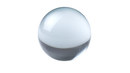 A beautiful crystal ball isolated on white background 