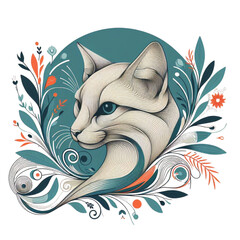 Colorful Abstract Squirrel Illustration in 3D Layered Paper-Cut Style for Decorative Design