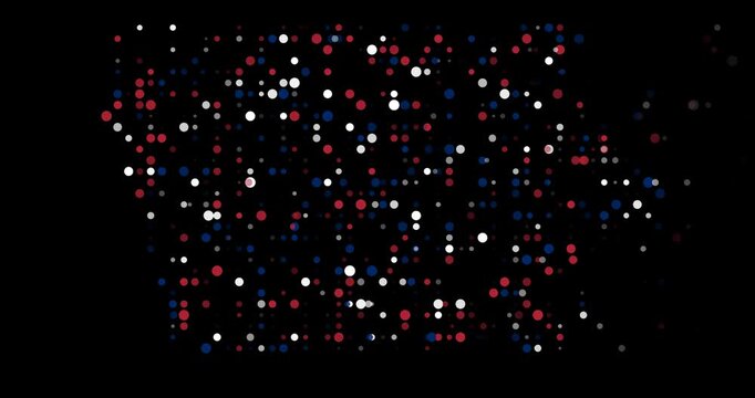 Digital Particles Reconstructing the Iowa Region Area Map
