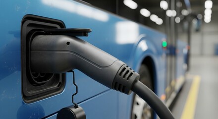 Electric Bus Charging Cable Close-up: E-Mobility