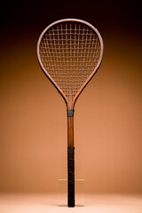 High-resolution photograph of the antique battledore (pre-Badminton) dated 1648. Berlin Tennis Gallery holdings. Photographed by G‑Anne Fixemer for historical, cultural, and educational reference.