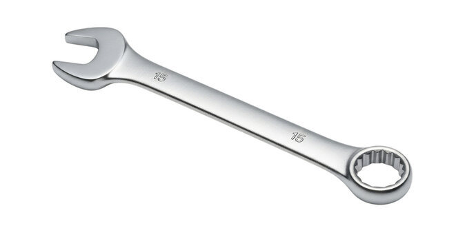 wrench isolated on a transparent background. Ideal for tools, hardware, repair