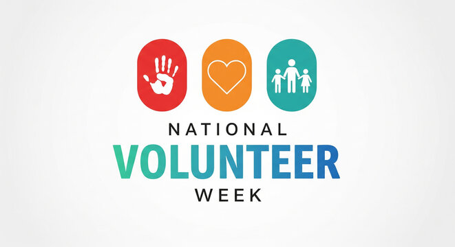 Celebrate National Volunteer Week with powerful visuals of community support, family, and heartfelt giving, perfect for awareness campaigns and social impact reports