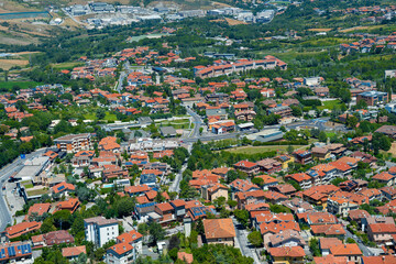 aerial view of the city