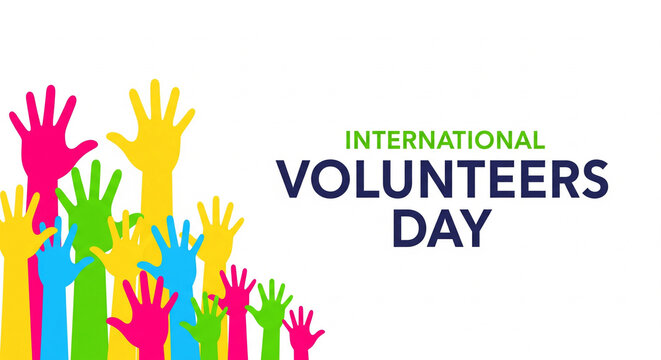 Celebrate International Volunteers Day with vibrant hands reaching up symbolizing community support and global unity, perfect for social awareness campaigns - Powered by Adobe