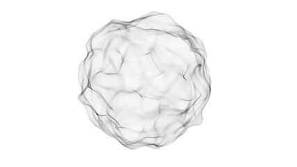 Abstract digital sphere flowing on white background. Concept of artificial intelligence. Big data technology visualization seamless 4K looping 3D animation background - Powered by Adobe