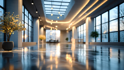 Hall d'entreprise, grande salle vide pour location et évènement