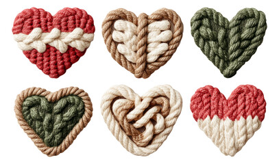 Intricate Braided Hearts in Warm Colors for Expressing Affection and Connection