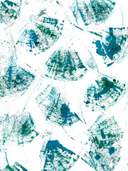 Abstract design with aqua blue watercolor tones.