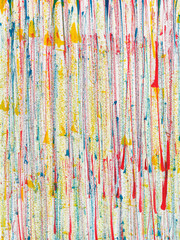 Expressive Watercolor Composition with Bold Strokes and Patterns.