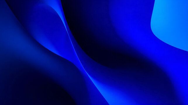 Abstract blue waves with smooth curves and gradients in design