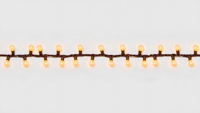 Warm Festive String Lights on Neutral Background - Powered by Adobe
