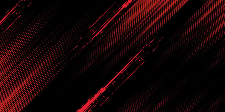 Red dots haltone on dark color background. Grunge texture abstract. Simple modern design.