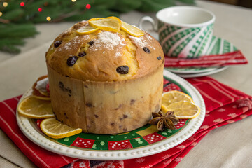 christmas cake and coffee