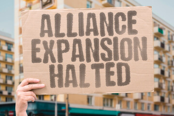 "Alliance Expansion Halted" Membership growth permanently frozen. NATO. BLOCKED. BARRED. STOPPED. DENIED.