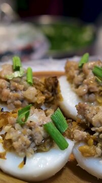 deviled eggs rotten-style green devil eggs served as spooky Halloween party finger food