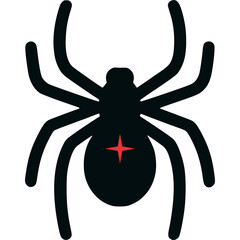 Black Widow Icon Vector