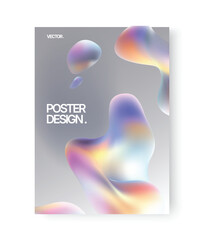 Vivid geometric shapes gracefully move above peaceful and serene settings