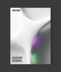 Stylish glossy print featuring calming hues and reflections