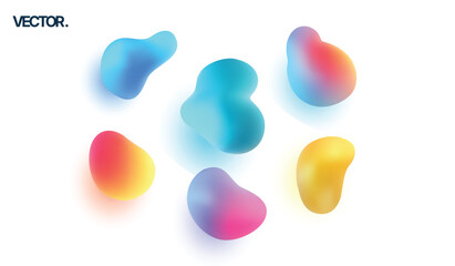Vibrant and Colorful Abstract Fluid Shapes Representing Modern Design Aesthetics