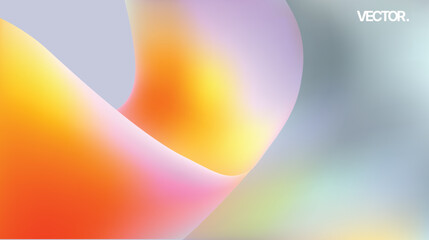 Colorful Abstract Gradient Wave Background - Smooth Fluid Pastel Modern Design for Digital Media