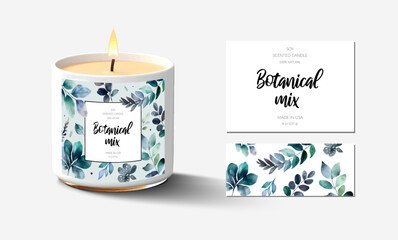 Experience the exquisite Botanical Mix Scented Candle, elegantly packaged for your enjoyment