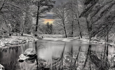 winter landscape with river