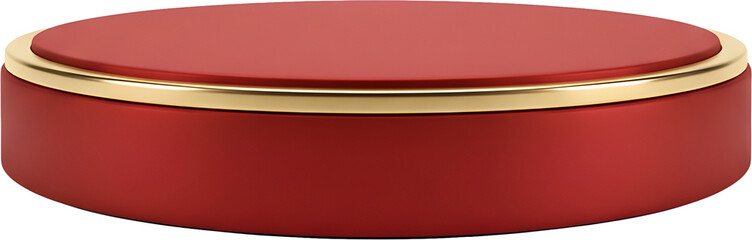 Empty Red Blank Stage Golden Rim PNG