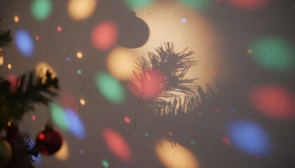 Warm atmosphere of holiday lights reflection in cozy interior photography