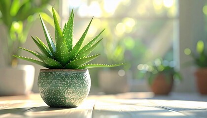 Aloe Vera Plant Indoors.