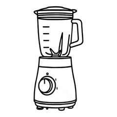 silhouette icons of various kitchen blenders, including personal and countertop models with jars and controls, representing concepts of food preparation, healthy eating, kitchen appliances, and home c