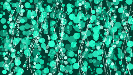 Abstract seaweed bokeh lights festive background. 