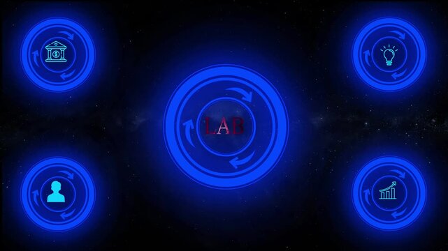 Business, Technology, Internet and network concept. Human Resources management concept. Abstract technology symbols on a blue background. process management concept on virtual screen. process manageme