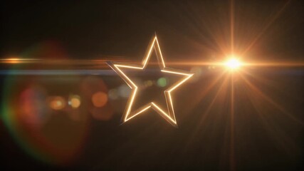 A glowing star radiates bright light with shimmering effects, surrounded by floating particles, creating a magical, ethereal, and luminous cosmic scene full of wonder and celestial beauty