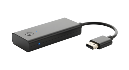 Black HDMI Video Capture Card or Converter Adapter isolated on white background