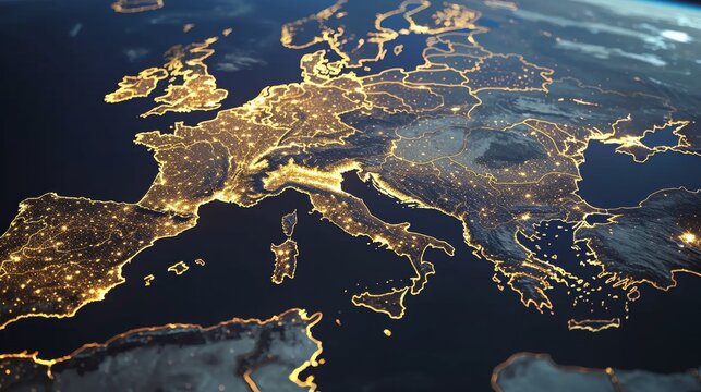 Mapping connectivity and data transfer in western europe  cyber technology and business exchange