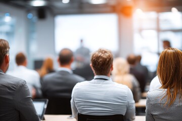 Fototapeta premium Corporate workshop on business development, management training, and digital marketing strategies