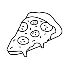 Pizza doodle cartoon food