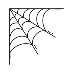 Spider web halloween doodle, Spider Web Corner