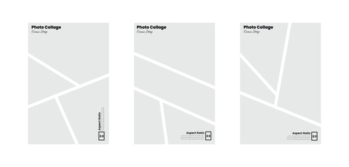 Photo panel layout in vertical 2:3 proportion with comic inspired detailing