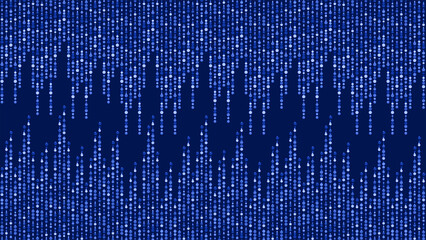 Abstract blue icicle lights decorative background. Christmas, New Year  illustration.