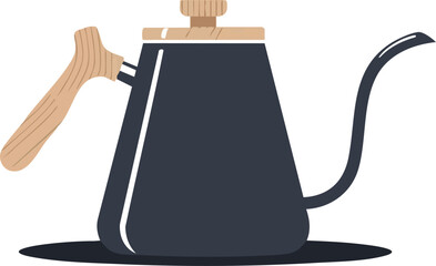 Obraz premium Stylish Drip Kettle Illustration for Coffee Enthusiasts and Home Brewing