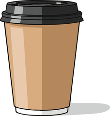 Disposable Coffee Cup A Simple Graphic Illustration for Your Design Needs