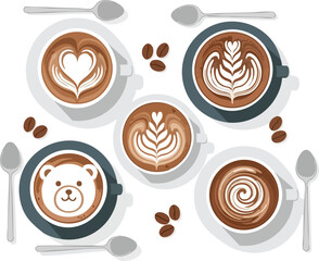 Artistic Coffee Collection Latte Designs & Fresh Roasted Beans