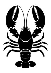 Obraz premium PNG Lobster silhouette illustration seafood black.