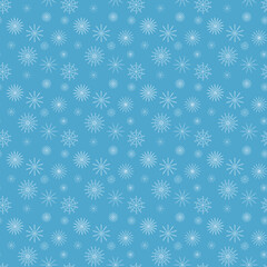 snowflakes on blue background
